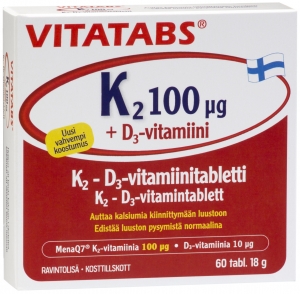 Витамин К2 100 мкг + D3 Vitatabs 60 штук