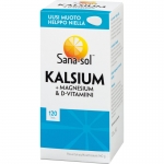 Sana-sol Kalsium + Magnesium+D-vitamiini 120 штук