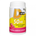 D-Vita 50 мкг клубника малина 90 таблеток