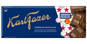 Шоколад молочный Amerikan pastilleja Fazer 180 г