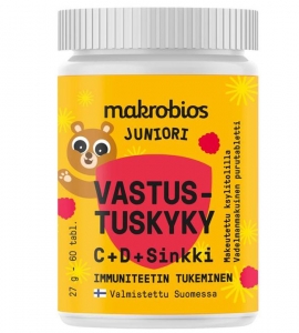 Витамины для детей MAKROBIOS Juniori Vastustuskyky 60 шт ― Интернет-магазин LapsiShop