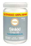 Цинк 25 мг + витамин B6 Vida 120 шт + 24 шт