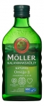 Жидкий рыбий жир Omega-3 с витамином A D E Möller 250 мл