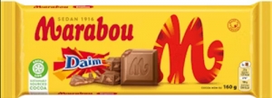Шоколад молочный с кусочками карамели Daim Marabou 160 гр
