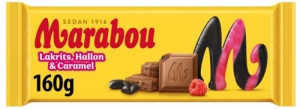 Шоколад молочный лакрица малина и карамель Marabou 160 гр