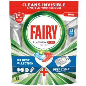Капсулы для посудомоечной машины Fairy Platinum Plus All in One 52 шт