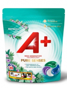 Капсулы для стирки A+ Pure Senses Refresh 30 штук