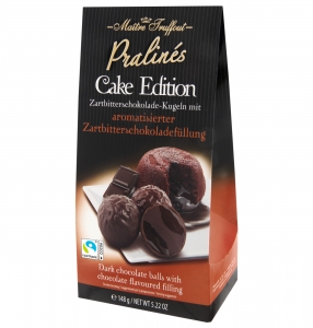 Шоколадные конфеты пралине тёмный шоколад Maître Truffout 148 гр