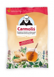 Карамель от кашля мёд и имбирь Carmolis 75 гр