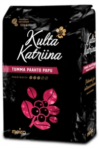 Кофе зерновой Kulta Katriina тёмной обжарки 500 гр