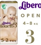 Подгузники Libero Touch размер 3, 4-8 кг 52 шт