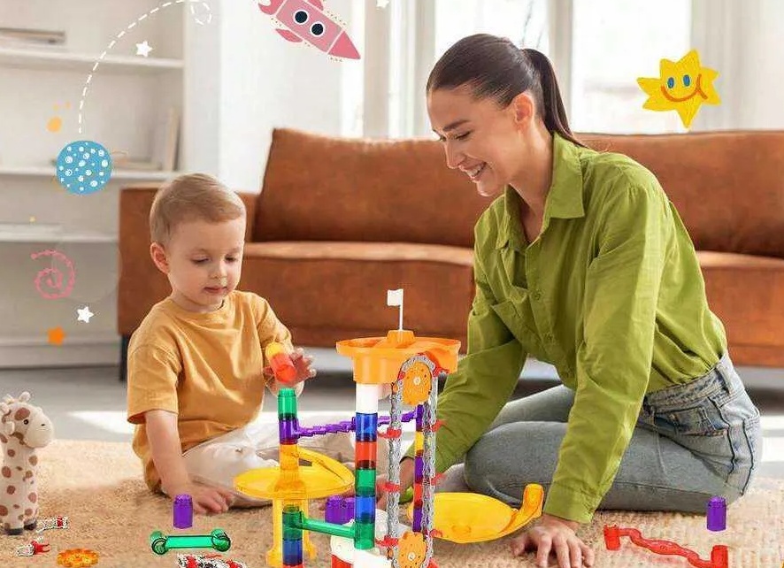Водные игры, гоночный лабиринт Marble Run, присоска, орбиты, игрушки для ванной комнаты, Детские Игрушки для ванны, трек для
