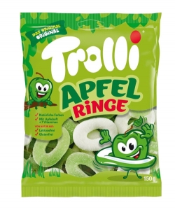 Жевательные конфеты Trolli Appelsiinirenkaat 150 гр
