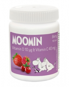 Витамины C+D с ягодным вкусом Moomin 100 шт