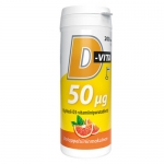Витамин D3 со вкусом красного апельсина 50 мкг Vitabalans D-Vita 200 шт