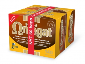 Omegat 3-6-7-9 и витамины D, E 140 шт + 60 капсул