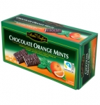 Шоколад тёмный мята с апельсином Maitre Truffout Chocolate Orange Mints 200 гр