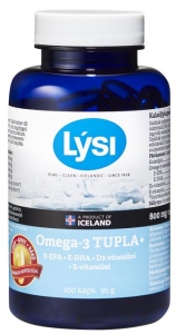 Omega-3, D3 + витамин E LYSI 100 капсул