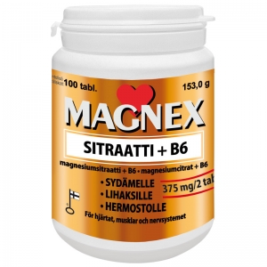 Magnex Sitraatti (Магнекс цитрат) + витамин В6 100 таблеток